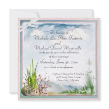 Beach Dune Romance Vierkante bruiloft uitnodiging