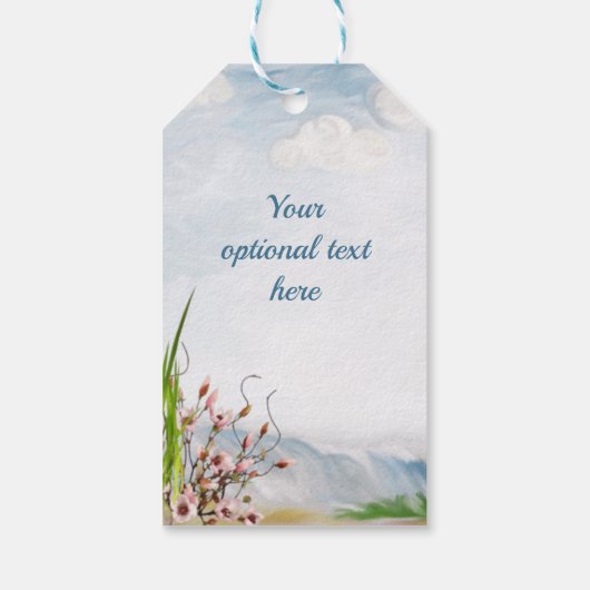 Beach Dune Romance Wedding Cadeaulabel (Achterkant)