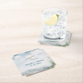 Beach Dune Romance Wedding Kartonnen Onderzetters (Insitu)