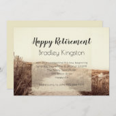 Beach Dunes Happy Retirement Party Uitnodiging (Voorkant / Achterkant)