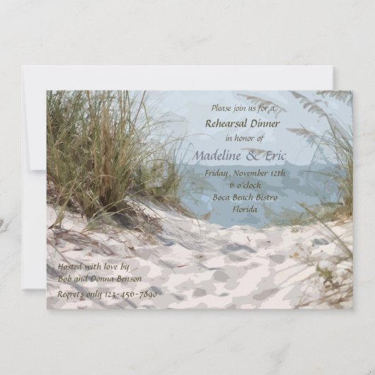 Beach Dunes Invitation Kaart (Voorkant)
