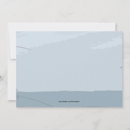 Beach Dunes Invitation Kaart (Achterkant)