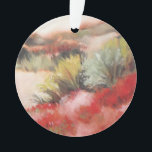 Beach Dunes Sandy Grassy Coastal Landschap Ornament<br><div class="desc">Dit schilderij van strandduinen shows groene grassen en heldere rode ijsjes,  een schilderij van de Amerikaanse kunstenaar Mary Hubley.</div>