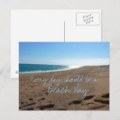 Beach each Day Quote Briefkaart (Voorkant / Achterkant)