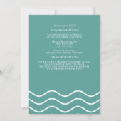 Beach Elopement Destination Celebration Wedding Kaart (Achterkant)