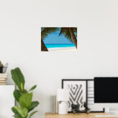 Beach en Palm Trees Poster (Thuiskantoor)