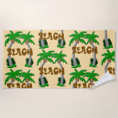 Beach en Palm Trees Strandlaken (Voorkant)