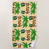 Beach en Palm Trees Strandlaken (Voorkant)