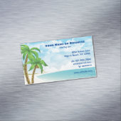Beach en Palm Trepical Magnetisch Visitekaartje (Voorbeeld)