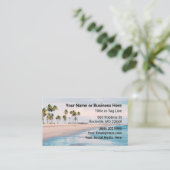 Beach en Palm Trepical Visitekaartje (Staand voorkant)