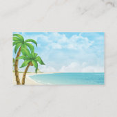 Beach en Palm Trepical Visitekaartje (Achterkant)