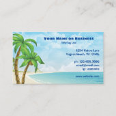 Beach en Palm Trepical Visitekaartje (Voorkant)