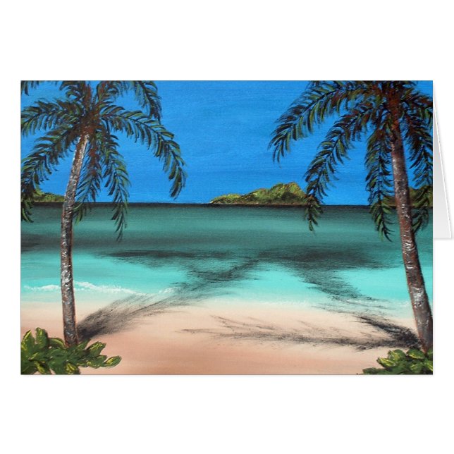 Beach en Palms (Voorkant Horizontaal)