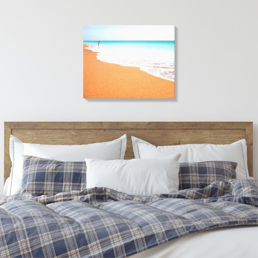 Beach en Zee foto Canvas Afdruk (Insitu (Slaapkamer))