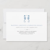 Beach Engagement Party nodigt Waterverf uit Kaart (Voorkant)