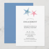 Beach Engagement Party Uitnodigingen Zeester (Voorkant / Achterkant)