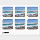Beach |Engeland Vierkante Sticker (Vel)