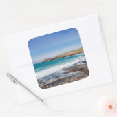 Beach |Engeland Vierkante Sticker (Envelop)