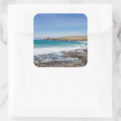 Beach |Engeland Vierkante Sticker (Tas)