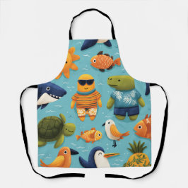 Beach Escape All-Over Print Apron Gift Schort