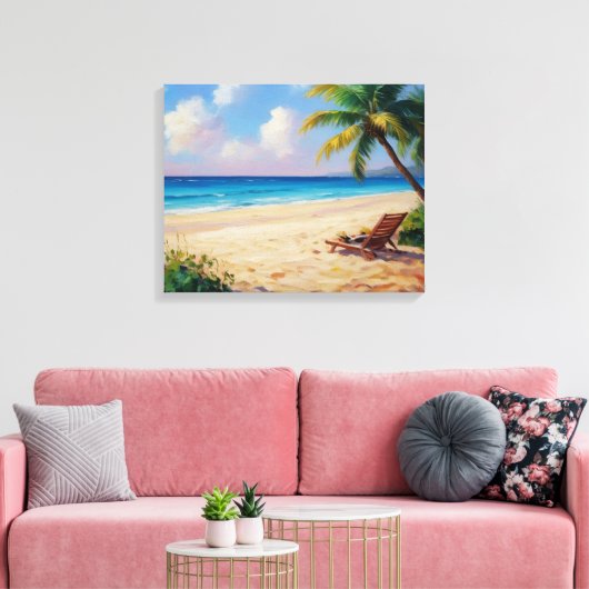 Beach Escape Canvas Afdruk (Insitu (Woonkamer))