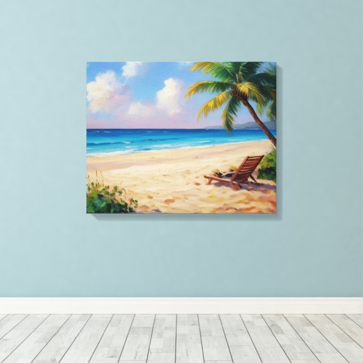 Beach Escape Canvas Afdruk (Insitu (Houten vloer))