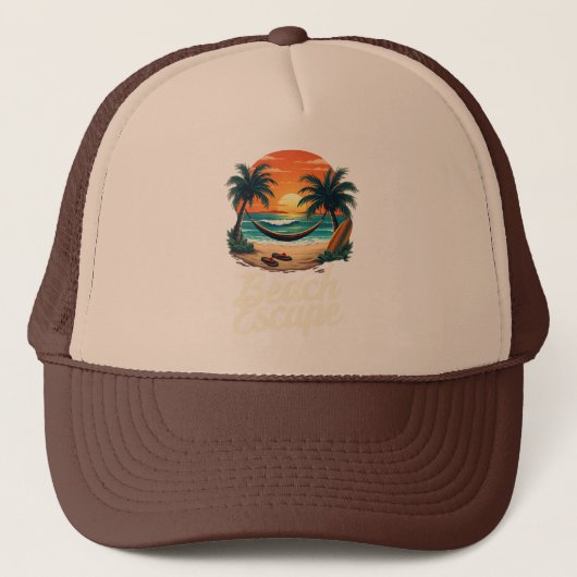 Beach Escape Trucker Hat Trucker Pet (Voorkant)
