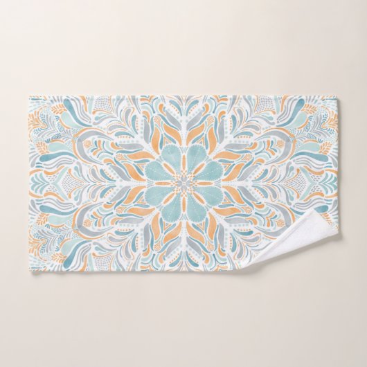 Beach Escape Waterverf Mandala Bad Handdoek (Handdoek)