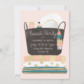 Beach Essentials Summer Beach Party Invitation Kaart (Voorkant)