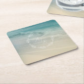 Beach Event Monogram Kartonnen Onderzetters (Schuin)