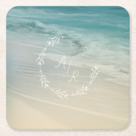 Beach Event Monogram Kartonnen Onderzetters