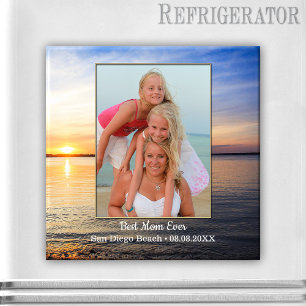 Beach Family Best mam Photo Magnet