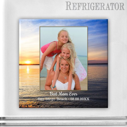Beach Family Best mam Photo Magnet
