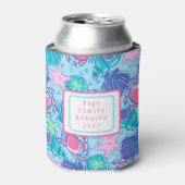 Beach Family Reunion Coastal Shell Crab Blikjeskoeler (Blikje Voorkant)