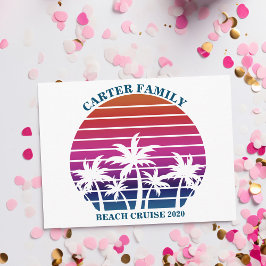 Beach Family Reunion Custom Cruise Summer Vacking Briefkaart