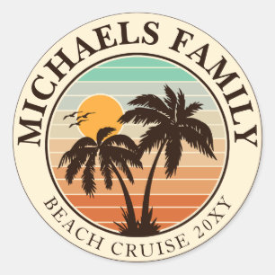 Beach Family Reunion Custom Cruise Summer Vacking Ronde Sticker