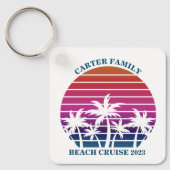 Beach Family Reunion Custom Cruise Summer Vacking Sleutelhanger (Voorkant)