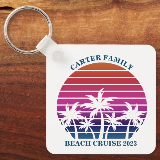 Beach Family Reunion Custom Cruise Summer Vacking Sleutelhanger (Voorkant)