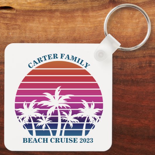 Beach Family Reunion Custom Cruise Summer Vacking Sleutelhanger (Achterkant)