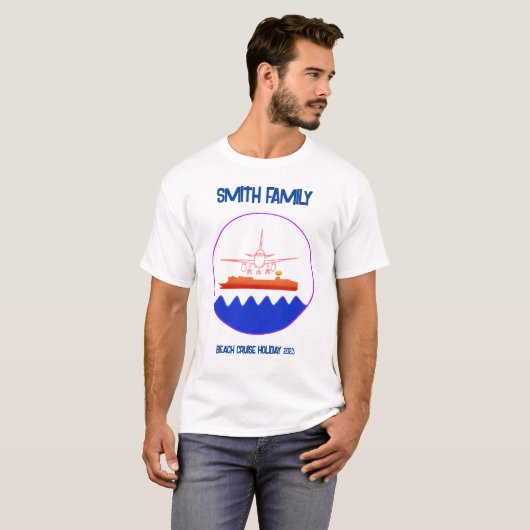 Beach Family Reunion Custom Cruise Summer Vacking T-shirt (Voorkant volledig)