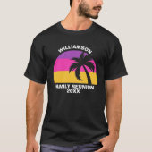 Beach Family Reunion Cute Custom Tropical Sunset T-shirt (Voorkant)