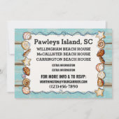 Beach Family Reunion, etc. Invitation Sjabloon Kaart (Achterkant)