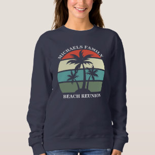 Beach Family Reunion Sunset Palm Custom Trui