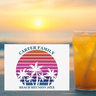 Beach Family Reunion Tropical Palm Tree - Aangepas Kaart