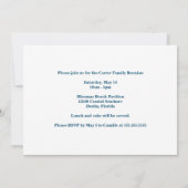 Beach Family Reunion Tropical Palm Tree - Aangepas Kaart (Achterkant)