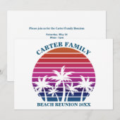 Beach Family Reunion Tropical Palm Tree - Aangepas Kaart (Voorkant / Achterkant)