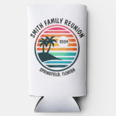 Beach Family Reunion Vakantie Logo Koelbox Seltzer Blikjeskoeler (Voorkant)