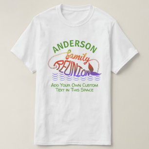 Beach Family Reunion Vissen Aangepaste naam + te T-shirt