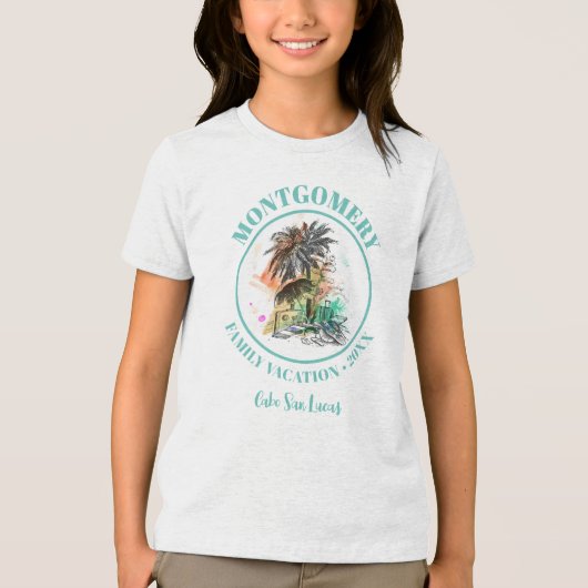Beach Family Reunion Zomervakantie Tri-Blend Shirt (Voorkant)