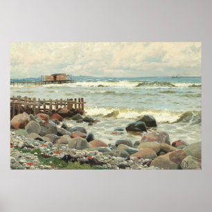  Beach feest    zeegezicht Poster